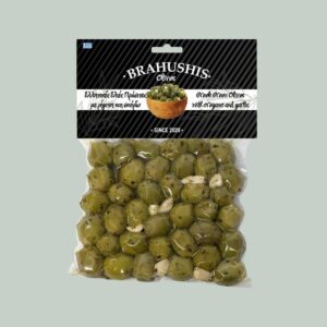 Ελιές πράσινες με σκόρδο & ρίγανη 250gr